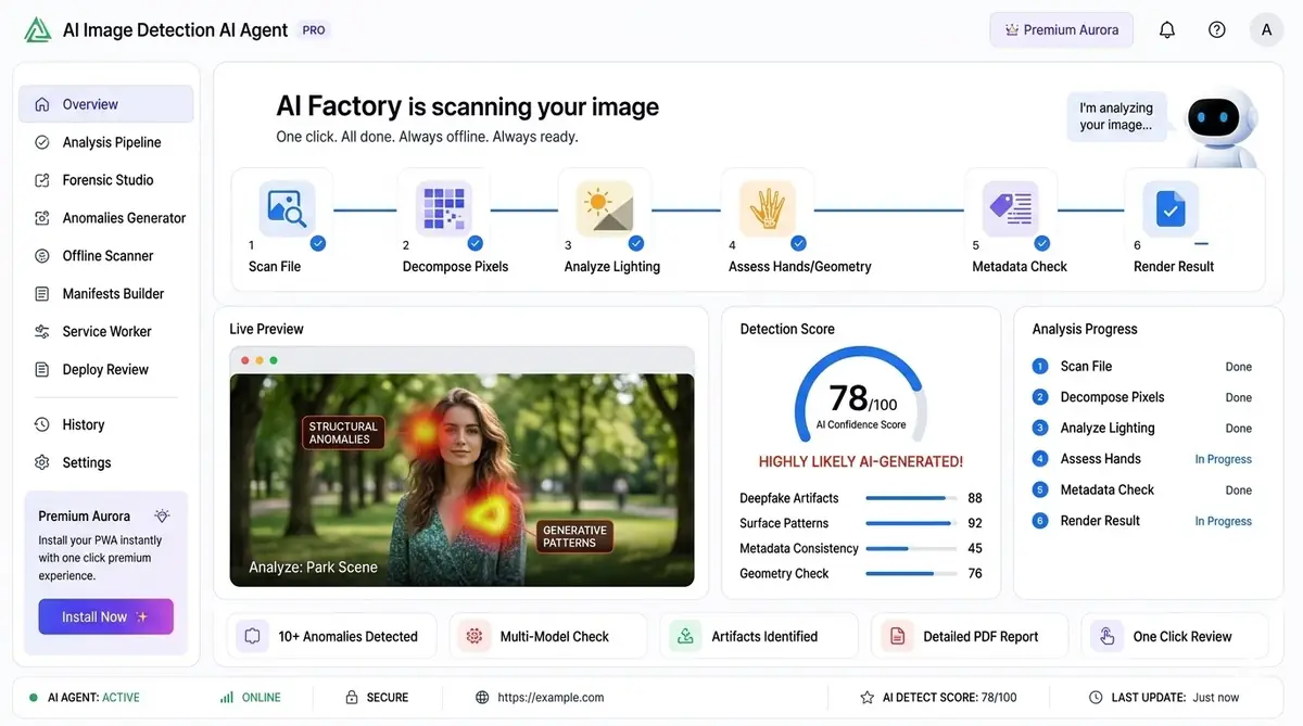 AI SEO learning — example of the AI tool dashboard software